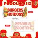 Tudomro 2x4 Feet Burgers & Hot Dogs Banners Polyester Fabric Sign Polyester Burgers Hot Dogs Concession Stand Banner with Two Metal Grommets Weatherproof Industrial Yard Signs