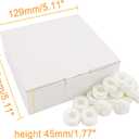 New brothread 144pcs Type L (SA155) Size White Prewound Bobbin Thread Plastic Side for Commercial & Home Embroidery and Sewing Machines - 90 Weight Cottonized Soft Feel Polyester Sewing Thread