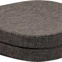 baibu 14x14 Memory Foam Metal Chair Cushions Set of 2, Dual-Layer Design Non-Slip Metal Dining Chair Pads Kitchen Seat Cushion with Machine Washable Cover, Brown