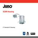 Juno 5 Inch Incandescent Ceiling Light Housing for Remodel, IC Rated Recessed Light, Damp Location UL Listed Can Lighting, Includes Push-in Electrical Connectors