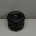 AR-PRO (2-Pack) 11x4.00-5 Flat Free Tire and Wheel, Universal 11x4-5 Solid Smooth Tractor Turf Tire with Rim, 3.4" Centered Hub and 3/4" & 5/8" Bushing, For Zero Turn Mowers and Riding Lawn Mower (Black(Smooth Tread))