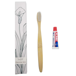 Individually Wrapped Disposable Toothbrush and Toothpaste Boxed 30 Sets per Case Flower Series