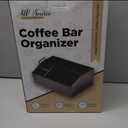 Coffee Bar Station Organizer for Counter, Wood Coffee and Tea Condiment Storage Organizer, Rustic Coffee Bar Decor for Coffee Accessories Organizer