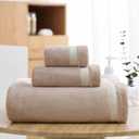 XIQ 40x80 Inches Bath Sheets Extra Large Bath Towels Set Super Soft Quick Dry Luxury Microfiber Shower Towels for Bathroom Beige,1PCS