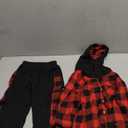 Toddler Boy Clothes Fall Winter Outfits Plaid Pocket Hoodie Sweatshirt + Long Sleeve Pants Set 12 Months-6 Years Old (18-24 Months, Red)