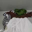 fun shack Girls Oompa Loompa Costume Kids Chocolate Factory Worker Dress Outfit (Medium)