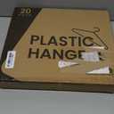 Clothes Hangers Plastic 20 Pack - White Plastic Hangers - Makes The Perfect Coat Hanger and General Space Saving Clothes Hangers for Closet - Percheros Ganchos para Colgar Ropa Hangars