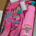 JOYIN Pink Bow and Arrow Set for Girls, LED Light Up Archery Toy Set with 9 Suction Cup Arrows, Target & Arrow Case, Christmas Indoor Outdoor Activity Toy for Kids Girls Ages 3-12