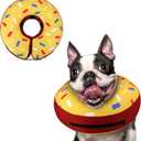 Supet Inflatable Dog Cone Collar Alternative After Surgery, Doggie Neck Donut Collar Recovery ECollar for Post Surgery, Soft Dog Cone for Small Medium Puppies Cats (S(Neck 7"-9.5"))