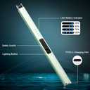 SUPRUS Electric Lighter Arc Windproof Flameless USB Rechargeable Lighter with Safety Lock for Candle BBQ Camping (Green)