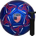 Western Star Soccer Ball USA - Official Match Grade Soccer Balls - Youth & Adult - Attractive and Durable Design - World Cup 5