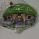 Garden Statue and Fairy House with Solar Lights – Resin Outdoor Figurine Lights, Cottage Yard Decor for Porch & Lawn