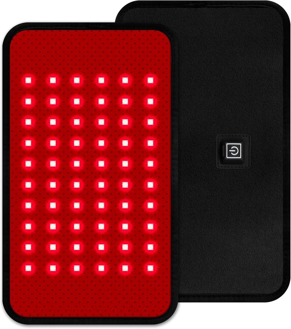 Red Light Therapy for Face Body Infrared Light Therapy for Body 150W 60 Dual Chip LEDs with 660nm & 850nm Near Infrared LED Red Light Therapy Panel at Home 3 Modes Adjustable Brightness and Timer (L)
