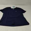 Uniforms World Track Scrubs Set for Women  Classic fit Top & Straight Pants, Yoga Waistband, 9 Pockets, Anti-Wrinkle (Large, Navy Blue)