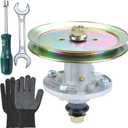 GY21098 Spindle Assembly Greased with GX20367 Pulley Replaces AUC15811 Mower Deck Drive Spindle, GY20454, GY20962, UC23728 for John Deere 42 inch D110 D130 D105 LA115 D125 LA105 E100 E130 Deck