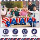 Chumia 6 Pack Puerto Rico Party Tablecloth Decorations Puerto Rico Themed Tablecloths for 12th of June National Day Country Decoration Kitchen Dining Room Home Dinner, 54 x 108 inches