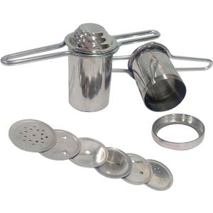 Stainless Steel Press Sev Sancha Machine Press Murukku Maker Traditional Sorya Idiyappam Maker Kitchen Dough Press Dab sev Sancha with 6 Jali