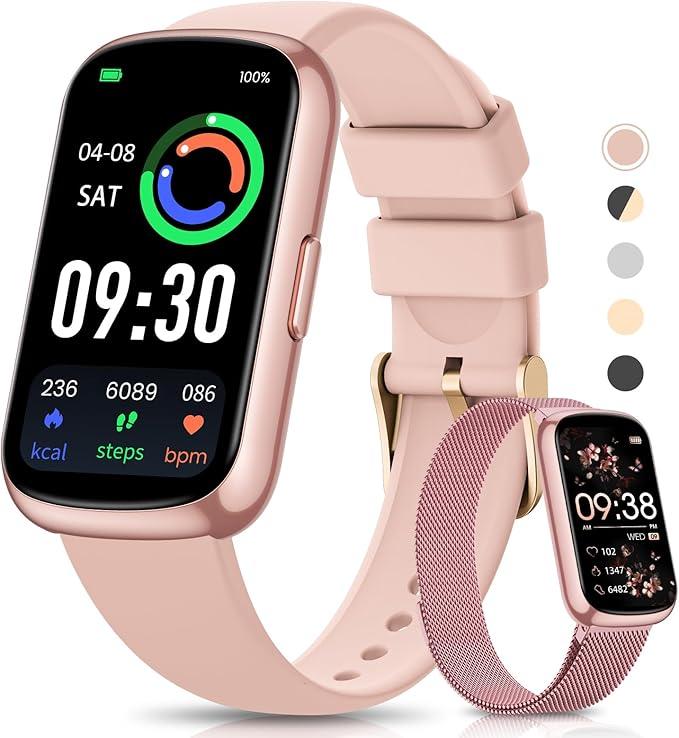 Fitness Tracker- Smart Watches for Women Men with 24/7 Heart Rate Monitor Blood Oxygen Sleep Tracker, Waterproof Fitness Watch, Activity Smartwatch for Android iPhone, Calorie Distance Pedometer, Gift