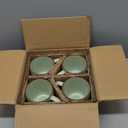 famiware Mercury Coffee Mugs 13 oz, Coffee Mugs Set of 4 with Handle, Cups for Latte, Hot Tea, Cappuccino, Mocha, Cocoa, Light Green