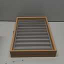 Glass Lid Necklace Organizer Box Transparent Necklace Holder Organizer Velvet Necklace Display Box Clear Lid Jewelry Storage Stackable Necklace Display Case for Women Girls (Style A)