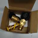 Stanbroil Propane Brass Tee with Type 1 Valve - Quick Disconnect and Disposable Cylinder Ports for Motorhome or RV