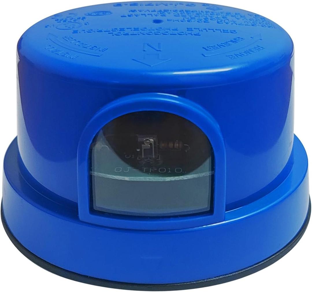 AIKVSXER Photocell Sensor Auto On Off Dusk to Dawn Light Control Switch Photocell Twist Lock for Outdoor Lighting IP66 Waterproof, 1 Pack