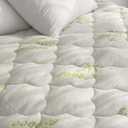 King Size Air Mattress Topper Cover, Thick Quilted Mattress Topper, Viscose Made from Bamboo Pillow Top King Mattress Pad with Deep Pocket Fits Up to 23 Inch Mattress