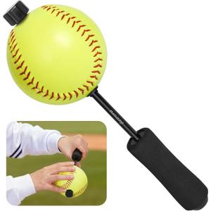 Softball Pitching Tools - 12 Inch Finger Strength & Spin Control Practice Softball Pitching Trainer, Portable Training Aid for Fastpitch & Slowpitch Players