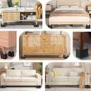 1.5 inch Furniture Risers, Rectangle Adjustable Risers Blocks for Bed Sofa Table and Couch Lifting,Heavy Duty Support Up to 1,300 Lbs (4 Pack-Black)