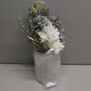 Der Rose Fake Flowers in Vase Silk Artificial Navy Blue Flowers Arrangements with Glass Vase for Dinning Coffee Table Centerpieces Home Kitchen Farmhouse Wedding Decor