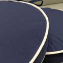 Outdoor Bistro Chair Cushions Set of 2, Waterproof 15 inch Round Seat Cushions with Ties for Patio Deck Furniture