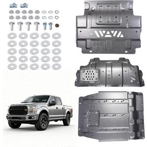 Full Skid Plate for Ford F150 2015-2022 with Front Transmission Shield & Splash Guards Shield Kit Heavy-Duty Underbody with Install Accessories