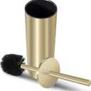 Stainless Steel Toilet Brush with Holder Set for Bathroom Storage and Organization Toilet Bowl Cleaner Brush and Holder (1, Gold)