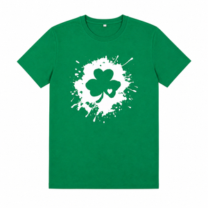 St Patricks Day Shirts for Women Shamrock Tshirt Casual Graphic T Shirt Irish Tee Tops, Size Medium