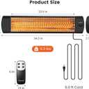 Blessny 1500W Wall Mounted Electric Heater for Outdoor Patio & Garage