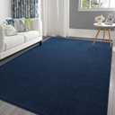 Pettop 6x9 ft Navy Blue Area Rugs for Bedroom Living Room, Washable Memory Foam Indoor Carpet, Modern Aesthetic Minimalist Non Slip Soft Comfy Carpet for Boys Girls Dorm Home Decor