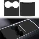 Center Console Wrap Matte Black for Tesla Model 3/Y 2021-2025,Console Cover for Tesla Interior Decor Accessories(Not for M3 Highland/My Juniper)