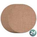 Burlap Round Placemats - 12" Diameter Burlap Circle Rustic Table Decorations, 48 PCs