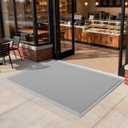 Front Door Mat 36''x59'', Drainage Heavy Duty Dirt Trapping Non-Slip Doormats, Outdoor Rubber Floor Mats, Restaurant Commercial Kitchen Industral Pool Entrance Bar Wet Area, Grey
