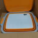 16L Collapsible BBQ Prep Tub with Locking Lid & Cutting Board - Marinade Container Grill Carry System for RV Picnic Tailgate - Portable Wash Basin for Kitchen Camping Sink - Gift for Men Women