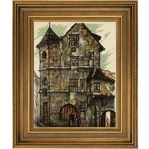 Canvas Frame for 12x16 Vintage Wall Art Prints, No Cover & Backing, DIY Plein Air Frames for French Countryside Still Life Paintings Home Office Hallway Guest Room Decor (Gold), 12x16",NO Glass & Backing