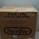 Sterilite Ultra Easy Carry Laundry Hamper, Comfort Handles to Easily Carry Clothes Between the Bedroom and Laundry Room, Plastic, White, 4-Pack