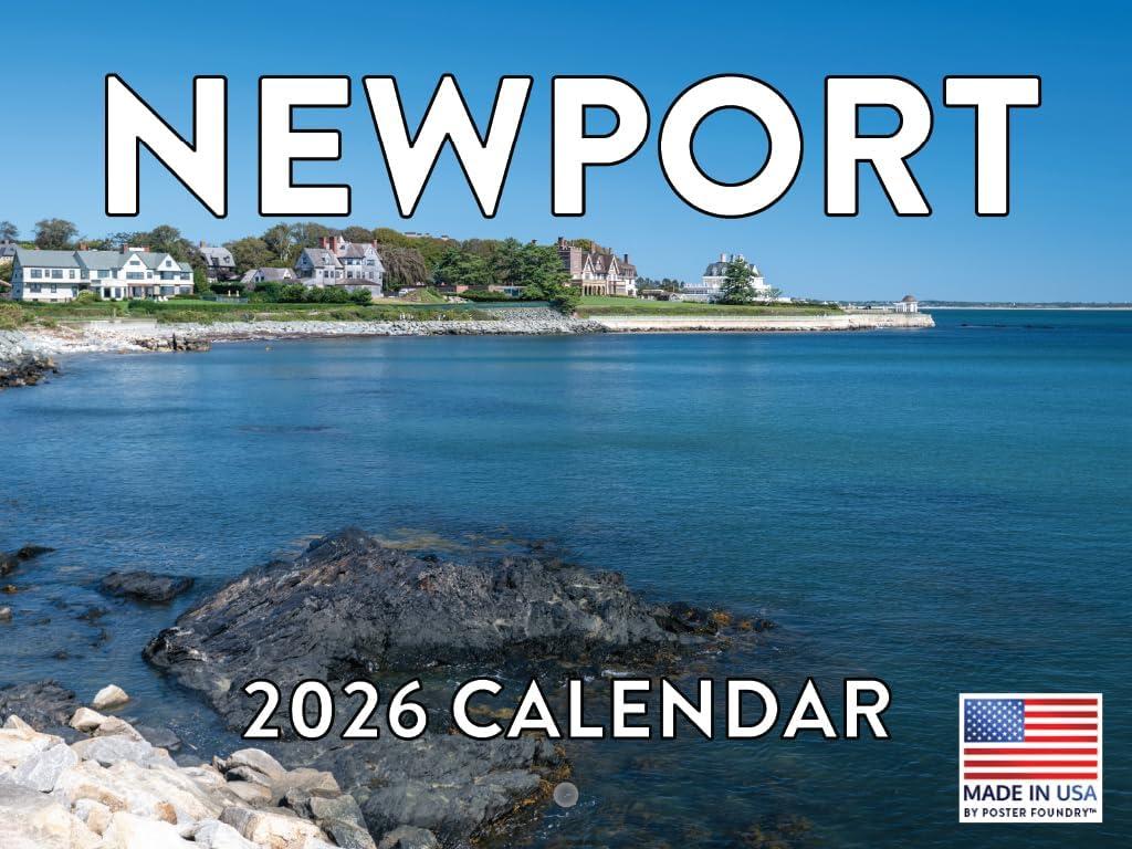 Newport Calendar 2026 Wall 12 Month Monthly RI Scenic Souvenirs Themed Gifts | American Made In The USA