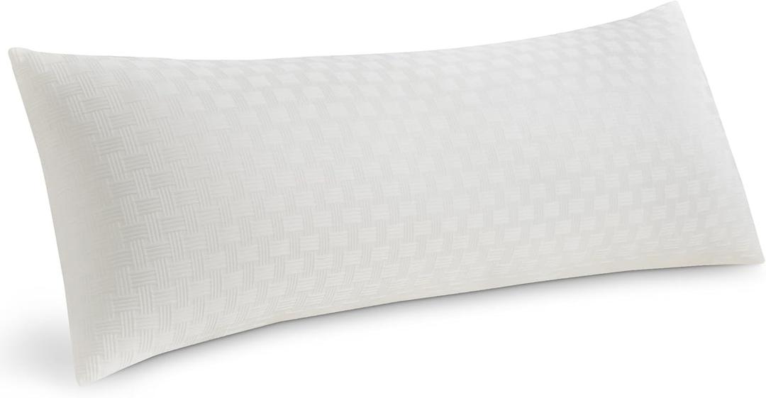 Leeden Full Body Pillow for Adults, Soft and Fluffy Long Pillow Insert, Breathable Pillow for Side Sleepers and Bed Support 20x54 Ivory White