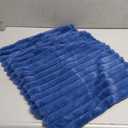 MIULEE Faux Fur Decorative Throw Pillow Covers 18x18 Inch Set of 2, Coastal Modern Art Home Decor Soft Plush Couch Pillows Cozy Fluffy Cushion Covers for Sofa Bed Navy Blue