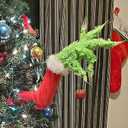 Elf Body Tree Decorations, Elf Arms for Christmas Tree Ornaments Xmas Christmas Tree Topper Party Supplies Christmas Decorations Indoors Home Decor