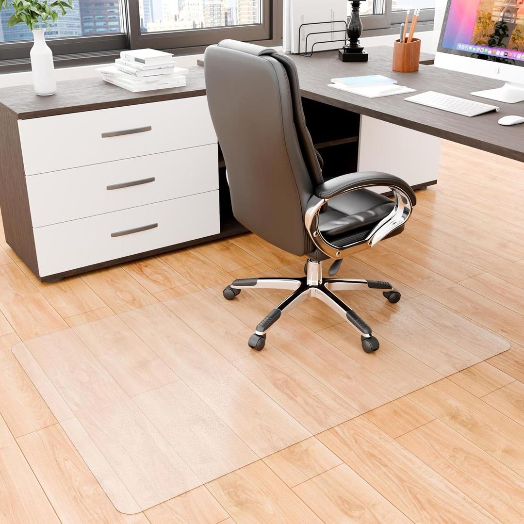 Chair Mat for Hard Floor, 40 x 60 Office Floor Protector for Rolling Chairs, Easy Glide Under Desk Mats for Hardwood (Rectangle)