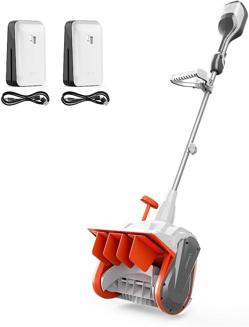 Litheli Cordless Snow Shovel 2x20V, 14-Inch Brushless Electric Power Shovel for Snow Removal, Includes 4.0 Ah Battery, Easy to Use Snow Blower for Driveways, Sidewalks, Decks & Patios