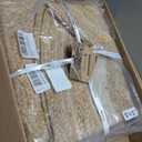 GRUHUM Handwoven 5ft Jute Area Rug Natural Fiber Cotton Round Boho Farmhouse Rustic Vintage Soft Braided Reversible EcoFriendly Rugs- Indoor Kitchen Bedroom Living Room Hallways (5' ft Round)