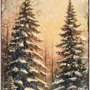 WIZYXQ Metal Signs Merry Christmas Trees Tin Signs Winter Christmas sign Aluminum Sign for Living Room Bedroom Bar Cafe Yard Garden Office Wall Decor 12×8 Inch